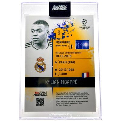 Kylian Mbappe 2024 Topps Total Football - Pro Pass 82/99 Real Madrid