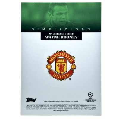 Wayne Rooney 2024-25 Topps Simplicidad UCC - Green 56/99 Manchester United