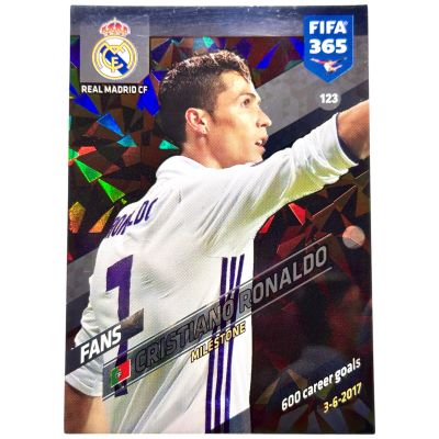 Cristiano Ronaldo 2018 Panini Adrenalyn XL Fifa 365 - Fans Milestone #123 Real Madrid