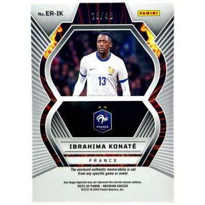 Ibrahima Konate 2023-24 Panini Obsidian Soccer - Eruption RELIC 19/49 #ER-IK Franta