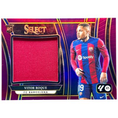 Vitor Roque 2023-24 Panini Select La liga - Jumbo PATCH Purple 11/49 #JS-VRQ FC Barcelona