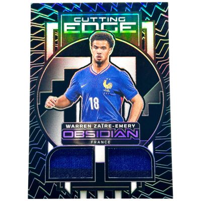 Warren Zaire-Emery 2023-24 Panini Obsidian Soccer - Cutting Edge Dual PATCH 117/199 #CE-WZE PSG