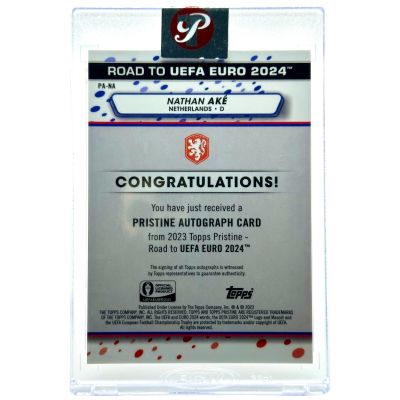 Nathan Ake 2023-24 Topps Pristine Road to Euro - AUTO Encased #PA-NA Olanda