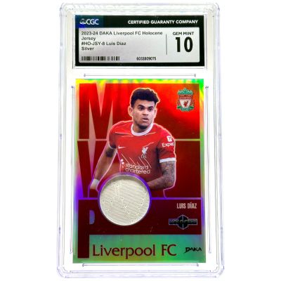 Luis Diaz 2023-24 Daka Livepool Holocene - Jersey Patch 25/50 CGC 10