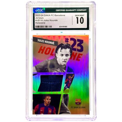 Jules Kounde 2023-24 Daka FC Barcelona Holocene - Game used RELIC 40/65 #JSY-6 CGC 10