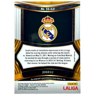 Joselu 2024-25 Panini Select La Liga Soccer - AUTO Silver Prizm #SS-JLU Real Madrid