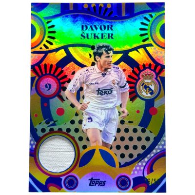 Davor Suker 2024-25 Topps Real Madrid Team Set - Flamenco Flare Match Worn RELIC 19/50