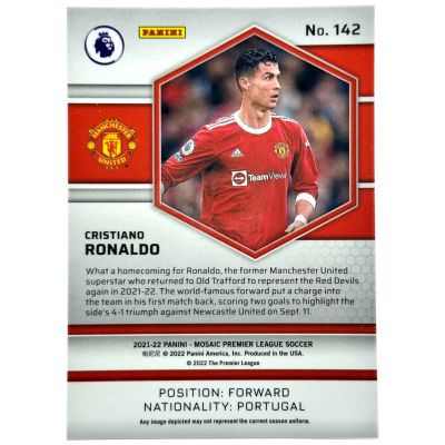 Cristiano Ronaldo 2021-22 Panini Mosaic Premier League #142 Manchester United
