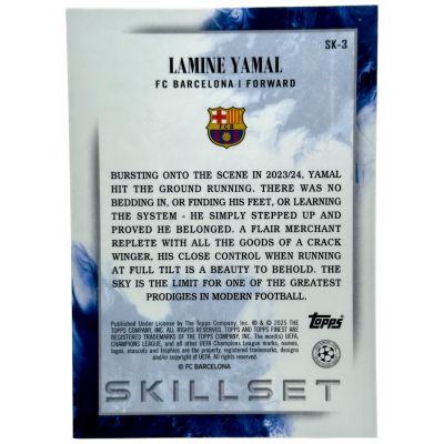 Lamine Yamal 2024-25 Topps Finest - Skill Set SK-3 FC Barcelona