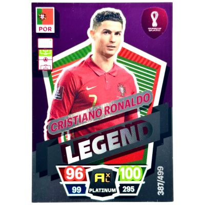 Cristiano Ronaldo 2022 Panini Adrenalyn XL FIFA World Cup Qatar 2022- Legend Platinum Rare 387/499 #25 Portugalia