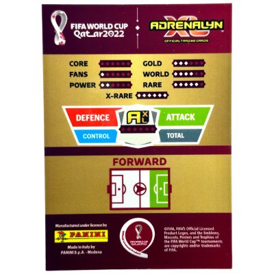 Cristiano Ronaldo 2022 Panini Adrenalyn XL FIFA World Cup Qatar 2022- Legend Platinum Rare 387/499 #25 Portugalia