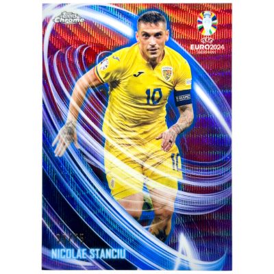 Nicolae Stanciu 2024 Topps Chrome UEFA Euro- Neon Nations BLUE WAVE 39/75 #NN-10 Romania
