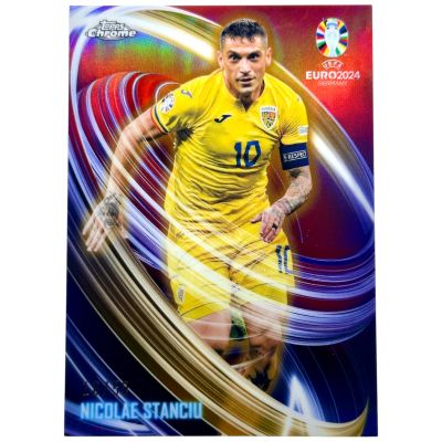 Nicolae Stanciu 2024 Topps Chrome UEFA Euro- Neon Nations GOLD 16/50 #NN-10 Romania
