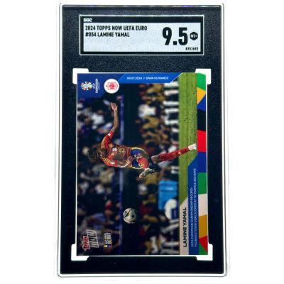Lamine Yamal 2024 Topps Now UEFA Euro 2024 - Youngest Ever Goalscoarer #054 SGC 9.5