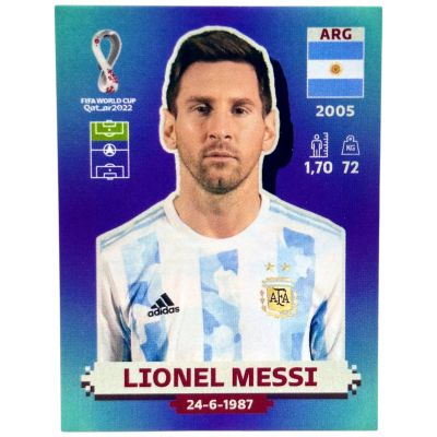 Lionel Messi 2022 FIFA World Cup Qatar Stickers - Blue #20 Argentina 