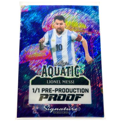 Lionel Messi 2025 Leaf Signature Series - Aquatic Shimmer Jellyfish 1/1 Pre-Production Proof Argentina