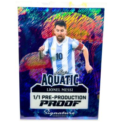 Lionel Messi 2025 Leaf Signature Series - Aquatic Shimmer Jellyfish 1/1 Pre-Production Proof Argentina