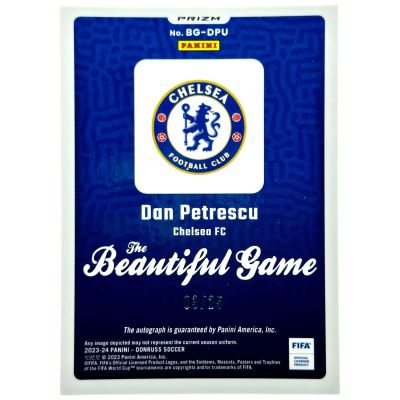Dan Petrescu 2023-24 Panini Donruss FIFA - Beautiful Game AUTO Dragon Scale 03/25 #BG-DPU Chelsea