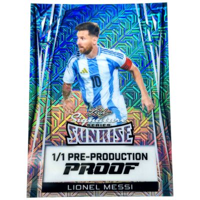 Lionel Messi 2025 Leaf Signature Series - Sunrise Mojo 1/1 Pre-Production Proof Argentina