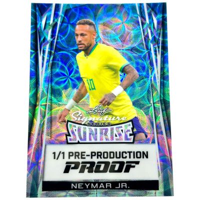 Neymar Jr. 2025 Leaf Signature Series - Sunrise Kaleidoscope 1/1 Pre-Production Proof Brazilia