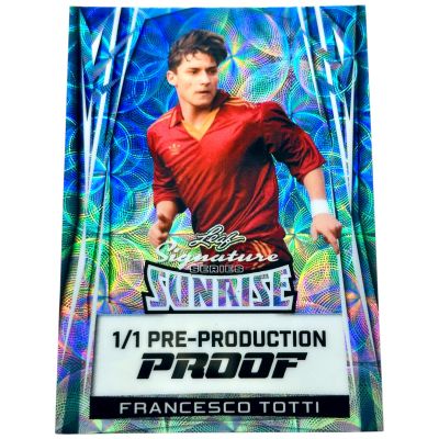 Francesco Totti 2025 Leaf Signature Series - Sunrise Kaleidoscope 1/1 Pre-Production Proof AS Roma