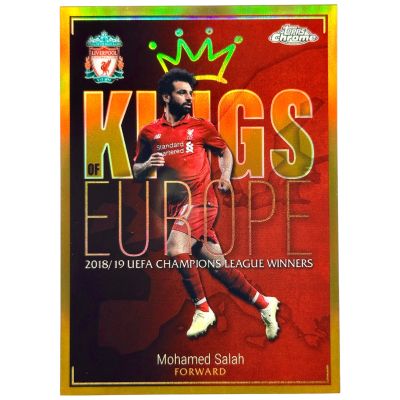 Mohamed Salah 2023-24 Topps Chrome Liverpool - Kings of Europe True Gold 38/50 #KE-14