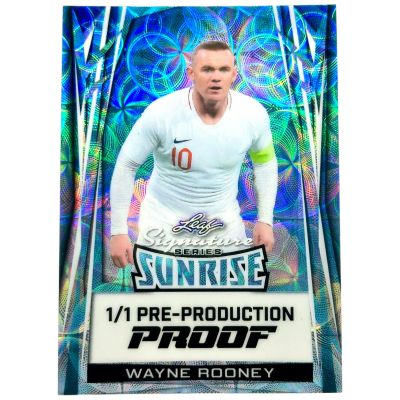 Wayne Rooney 2025 Leaf Signature Series - Sunrise Kaleidoscope 1/1 Pre-Production Proof Anglia