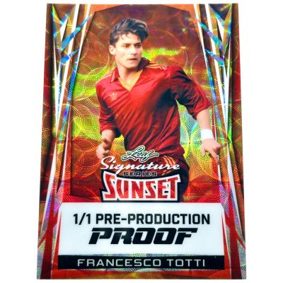 Francesco Totti 2025 Leaf Signature Series - Sunset Kaleidoscope 1/1 Pre-Production Proof AS Roma