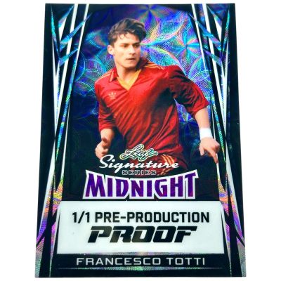 Francesco Totti 2025 Leaf Signature Series - Midnight Kaleidoscope 1/1 Pre-Production Proof AS Roma