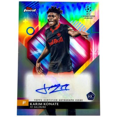 Karim Konate RC 2023-24 Topps Finest UCC - AUTO Refractor #A-KK FC Salzburg