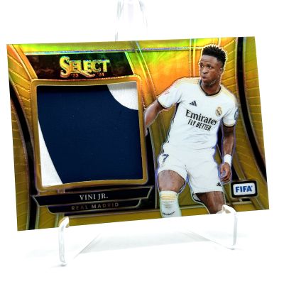 Vini Jr 2023-24 Panini Select Fifa - Jumbo Swatch GOLD PRIZM PATCH 03/10 #JS-VJ Real Madrid