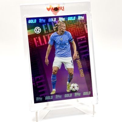 Erling Haaland 2022-23 Topps Gold UCC x Dan Leydon ELITE PURPLE 08/25 UCL 22/23 Manchester City
