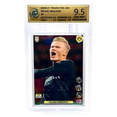 Erling Haaland 2020-21 Panini FIFA 365 Stickers #8 AP 9.5 Borussia Dortmund