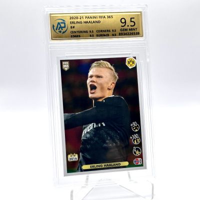 Erling Haaland 2020-21 Panini FIFA 365 Stickers #8 AP 9.5 Borussia Dortmund
