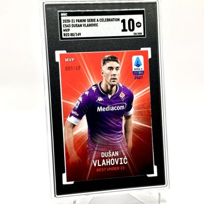 Dusan Vlahovic 2020-21 Panini Serie A Celebration Best under 23 MVP Red 080/149 #43 SGC 10 AC Fiorentina