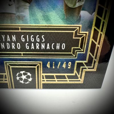 Ryan Giggs & Alejandro Garnacho 2023-24 Topps Deco UCC - BLUE 41/49 Rookie RC Manchester United