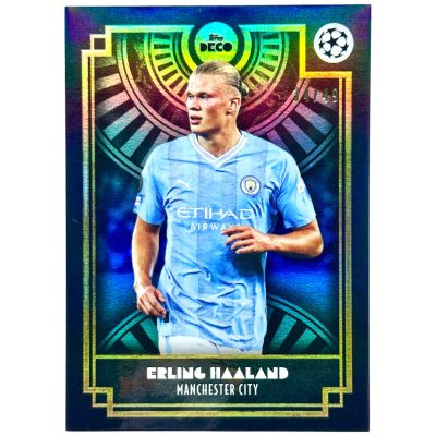 Erling Haaland 2023-24 Topps Deco UCL - BLUE 34/49 Manchester City