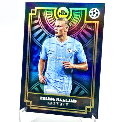 Erling Haaland 2023-24 Topps Deco UCL - BLUE 34/49 Manchester City