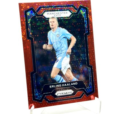 Erling Haaland 2023-24 Panini Prizm Premier League - Breakaway Prizms RED DISCO 41/49 #3 Manchester City