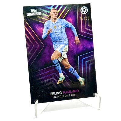 Erling Haaland 2023-24 Topps Knockout UCL - PURPLE 05/25 Manchester City