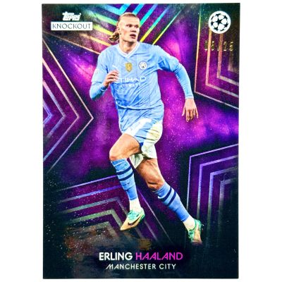 Erling Haaland 2023-24 Topps Knockout UCL - PURPLE 05/25 Manchester City