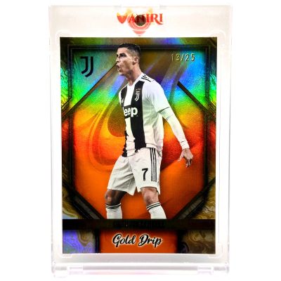 Cristiano Ronaldo 2023-24 Topps Juventus Team Set - Gold Drip ORANGE 13/25 Juventus