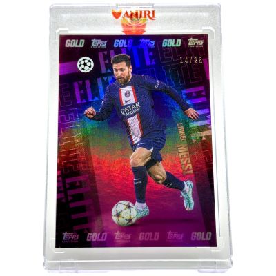 Lionel Messi 2022-23 Topps Gold UCL x Dan Leydon - PURPLE 14/25 PSG