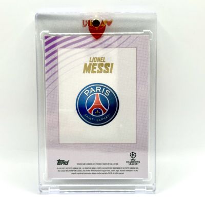 Lionel Messi 2022-23 Topps Gold UCL x Dan Leydon - PURPLE 14/25 PSG