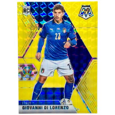 Giovanni Di Lorenzo 2020-21 Panini Mosaic UEFA Euro 2020 - Rookie RC GOLD Fluorescent Mosaic 03/10 #137 Italy