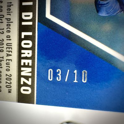 Giovanni Di Lorenzo 2020-21 Panini Mosaic UEFA Euro 2020 - Rookie RC GOLD Fluorescent Mosaic 03/10 #137 Italy