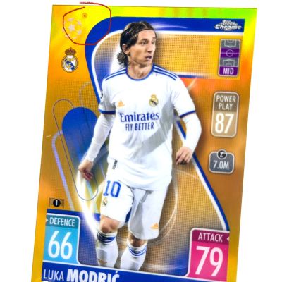Luka Modric 2021-22 Topps Chrome Match Attax UEFA - GOLD 08/50 #86 Real Madrid
