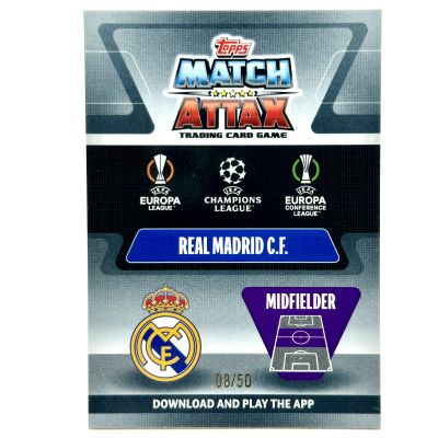 Luka Modric 2021-22 Topps Chrome Match Attax UEFA - GOLD 08/50 #86 Real Madrid