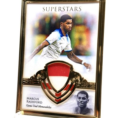 Marcus Rashford 2023-24 Futera Unique World Football - 23KT Gold Plated SUPERSTARS Memorabila PATCH 12/15 #SSG31 England