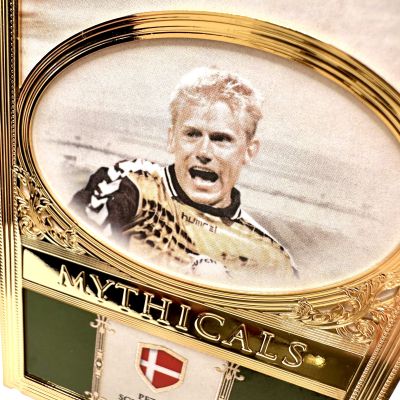 Peter Schmeichel 2023-24 Futera Unique World Football - 23KT Gold Plated MYTHICALS 02/09 #MYG31 Denmark